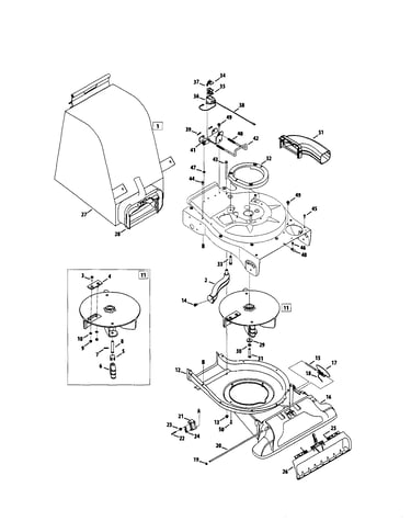 Impeller/bag/nozzle