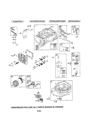 Cylinder/crankshaft/sump