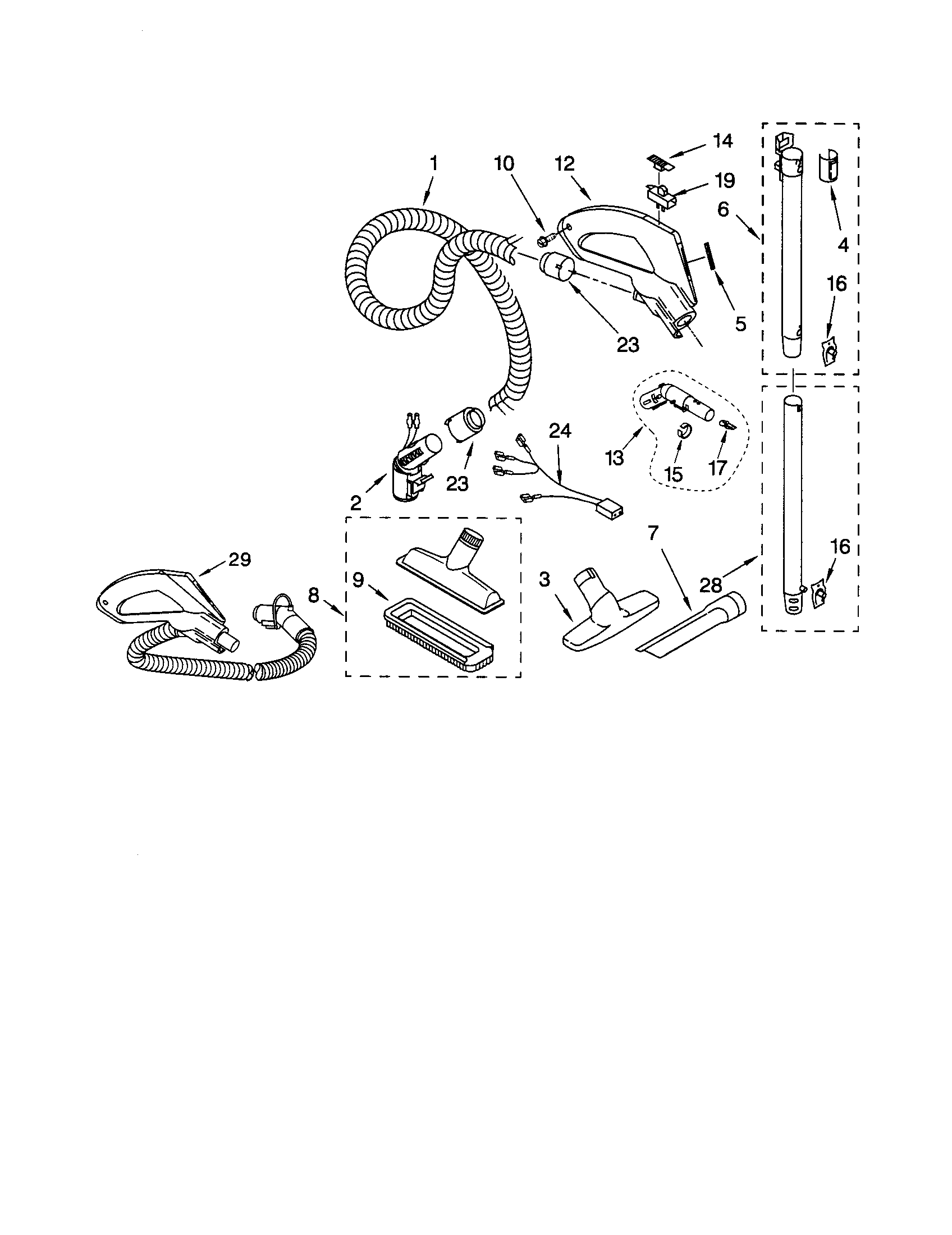 Hose and attachment