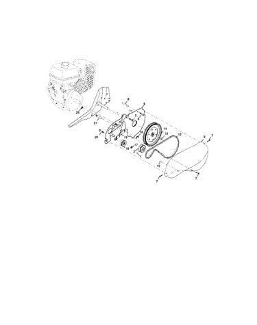 Belt guard/pulley