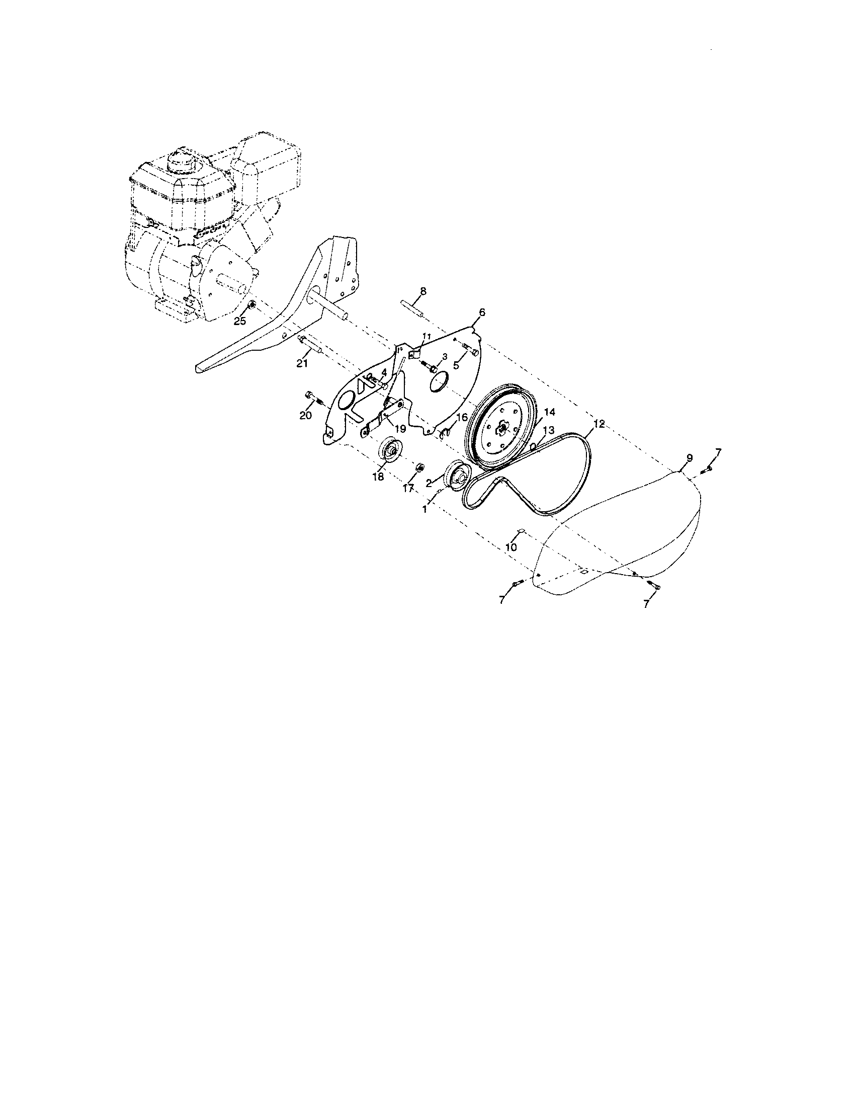 Belt guard/pulley