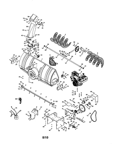 Housing/spiral blades/engine