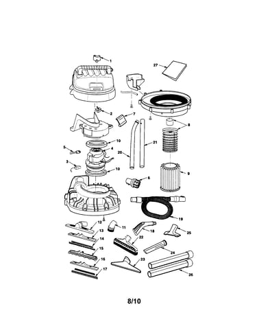Nozzles/filter/motor