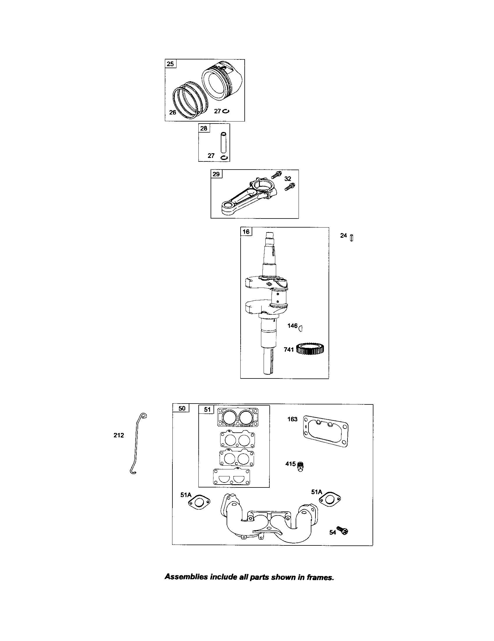 Crankshaft/manifold-intake