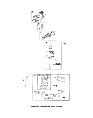 Crankshaft/manifold-intake