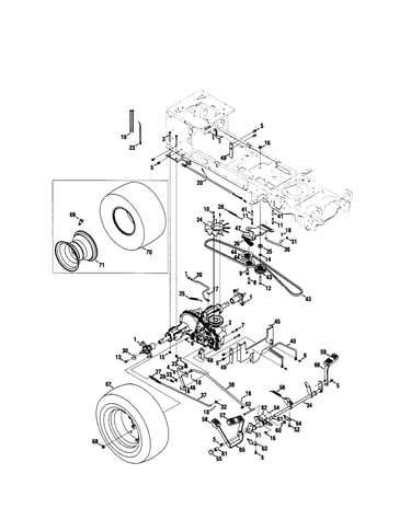 Drive/rear wheels