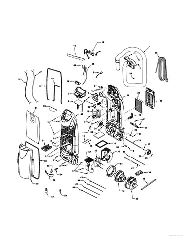 Dust compartment/motor