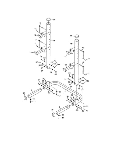 Uprights/center base