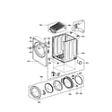 LG DLE0332W cabinet/door diagram