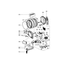 LG DLE3777E drum/motor: electric type diagram