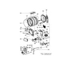 LG DLG0332W/00 drum/motor: gas type diagram