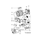 LG DLG2511W drum/motor: gas type diagram