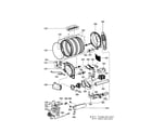 LG DLG2532W drum/motor: gas type diagram