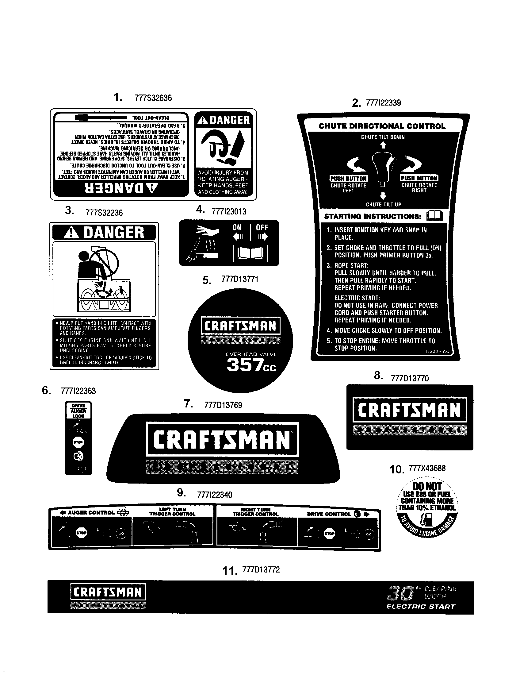 Official Craftsman 247888300 gas snowblower parts | Sears PartsDirect
