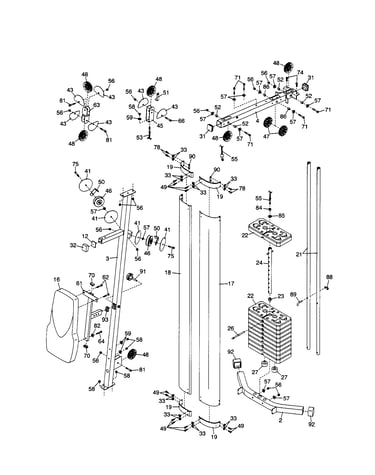 Shroud/upright/weights