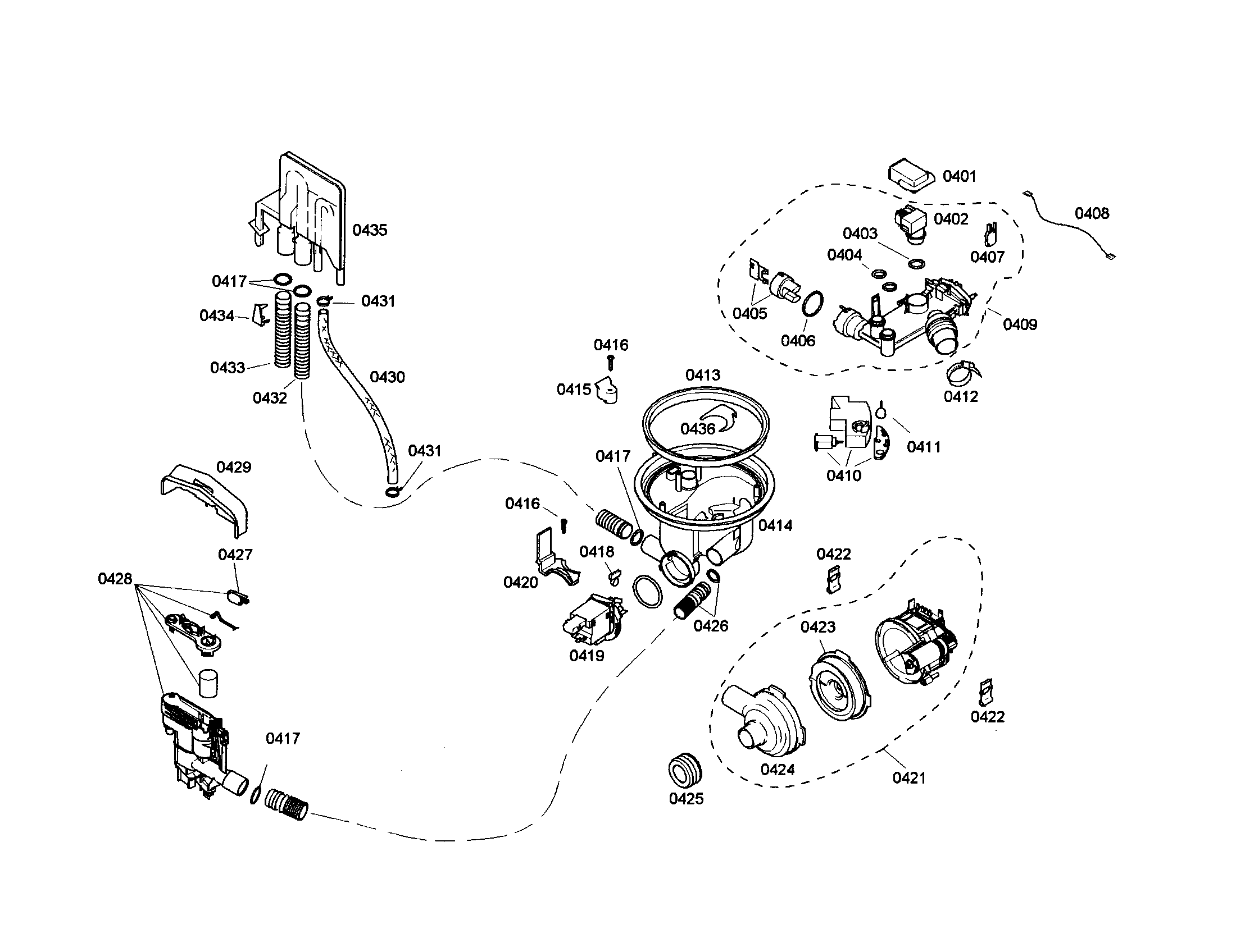 Heater/sump/pump