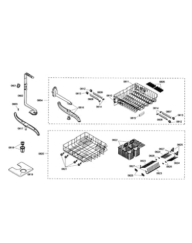 Racks/spray arm