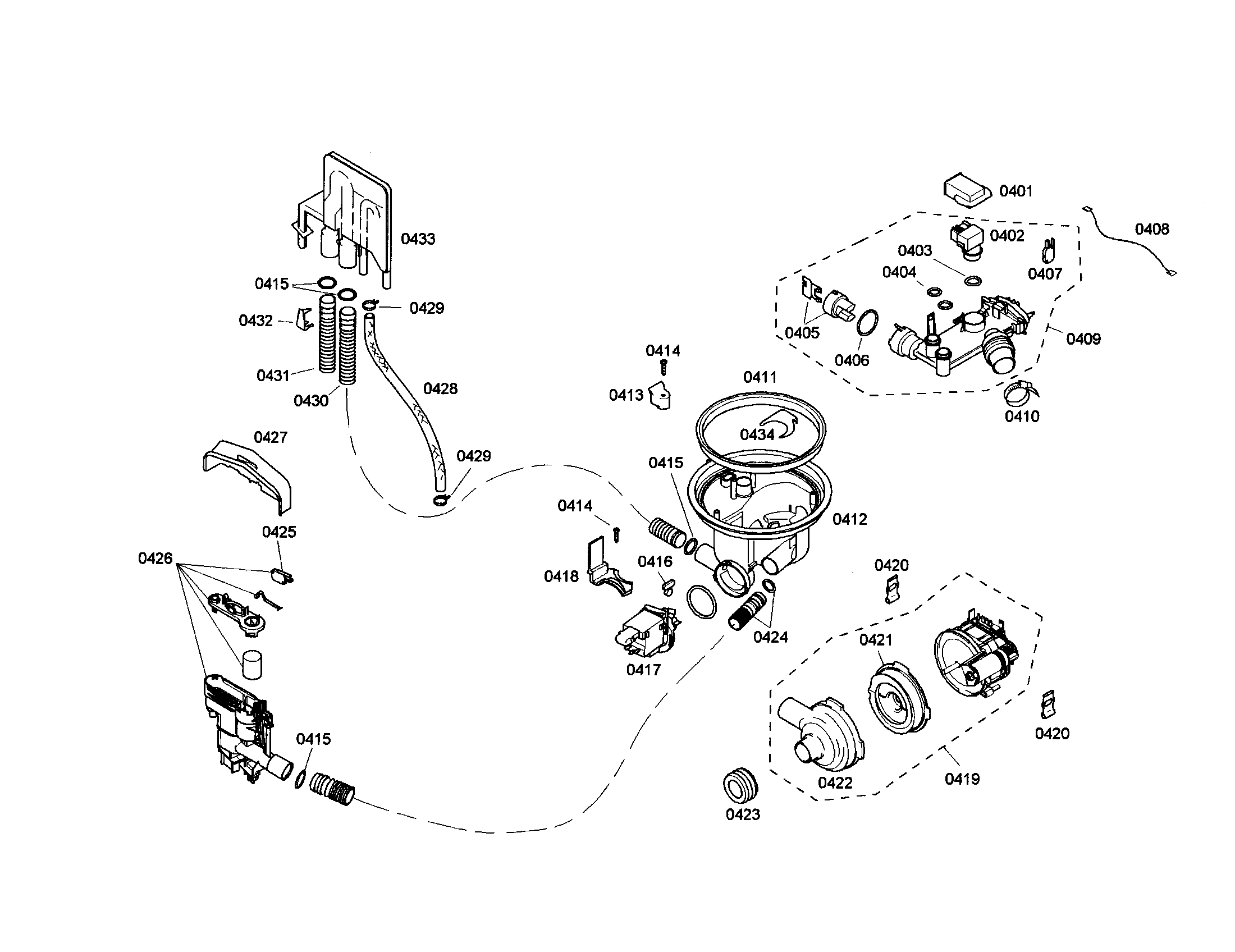 Heater/sump/pump