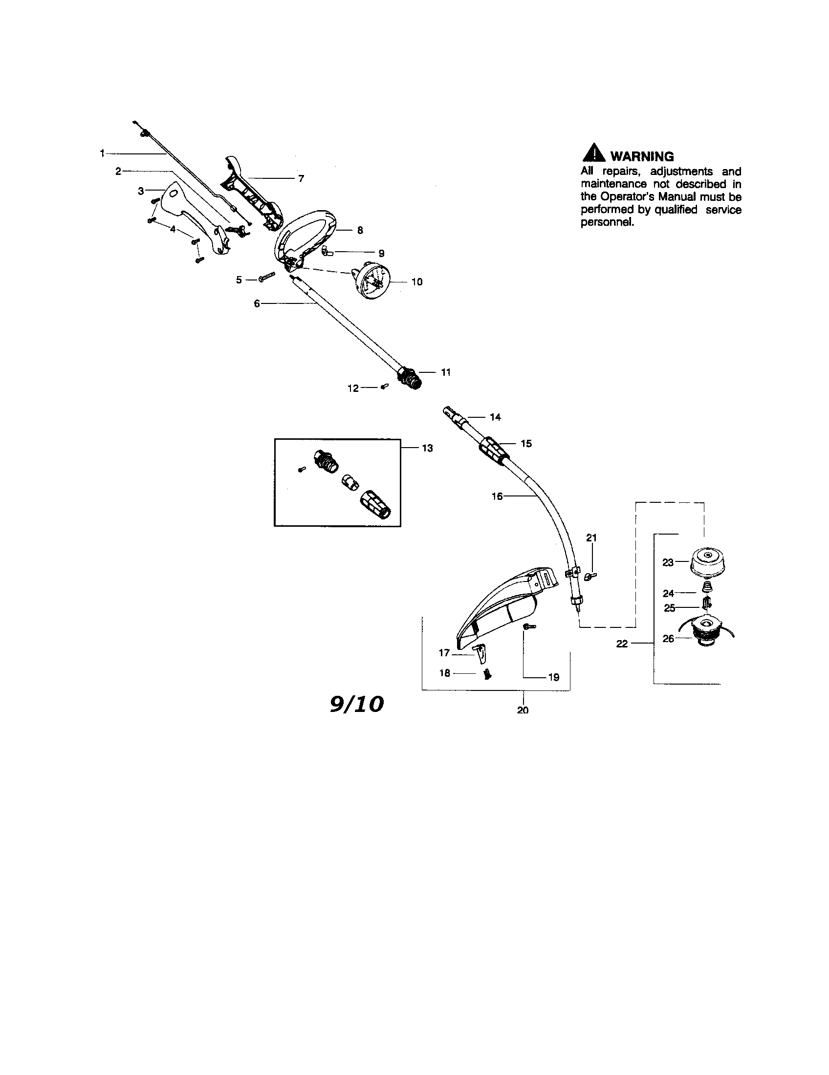 DRIVE SHAFT/HANDLE/SHIELD