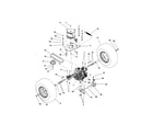 Ariens 91600200 (000101) transaxle/drive motor/rear wheels diagram