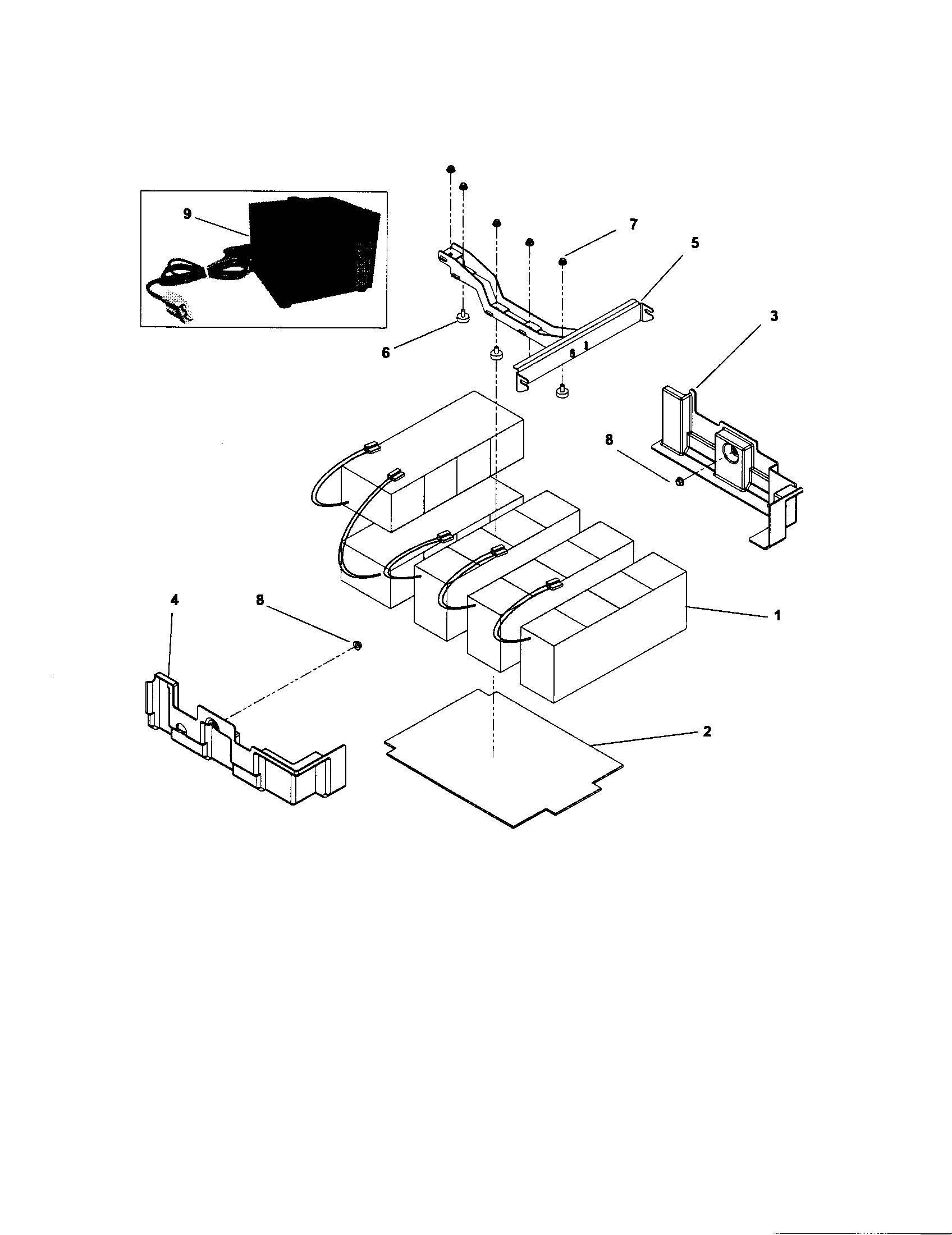 Batteries/charger/guards/clamp