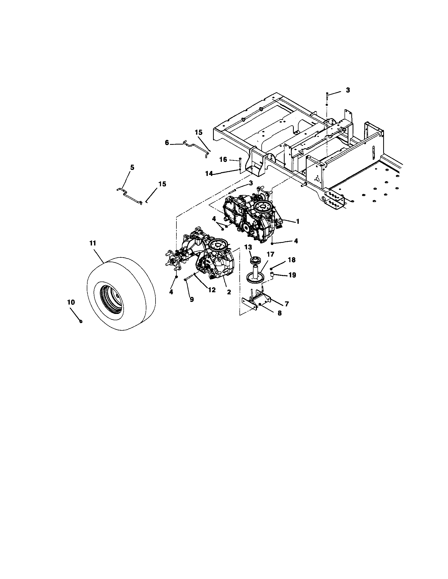 Transaxle/dump valves/rear wheels