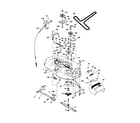 Poulan PXT16542 (96016001900) mower deck diagram