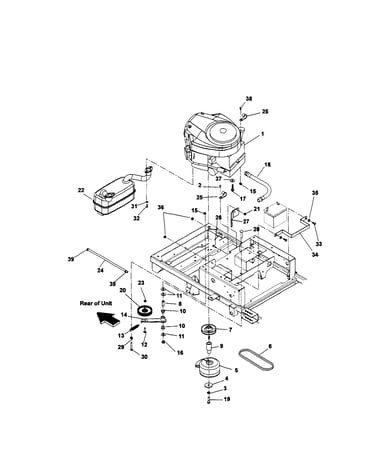 Engine/exhaust/belts/idlers