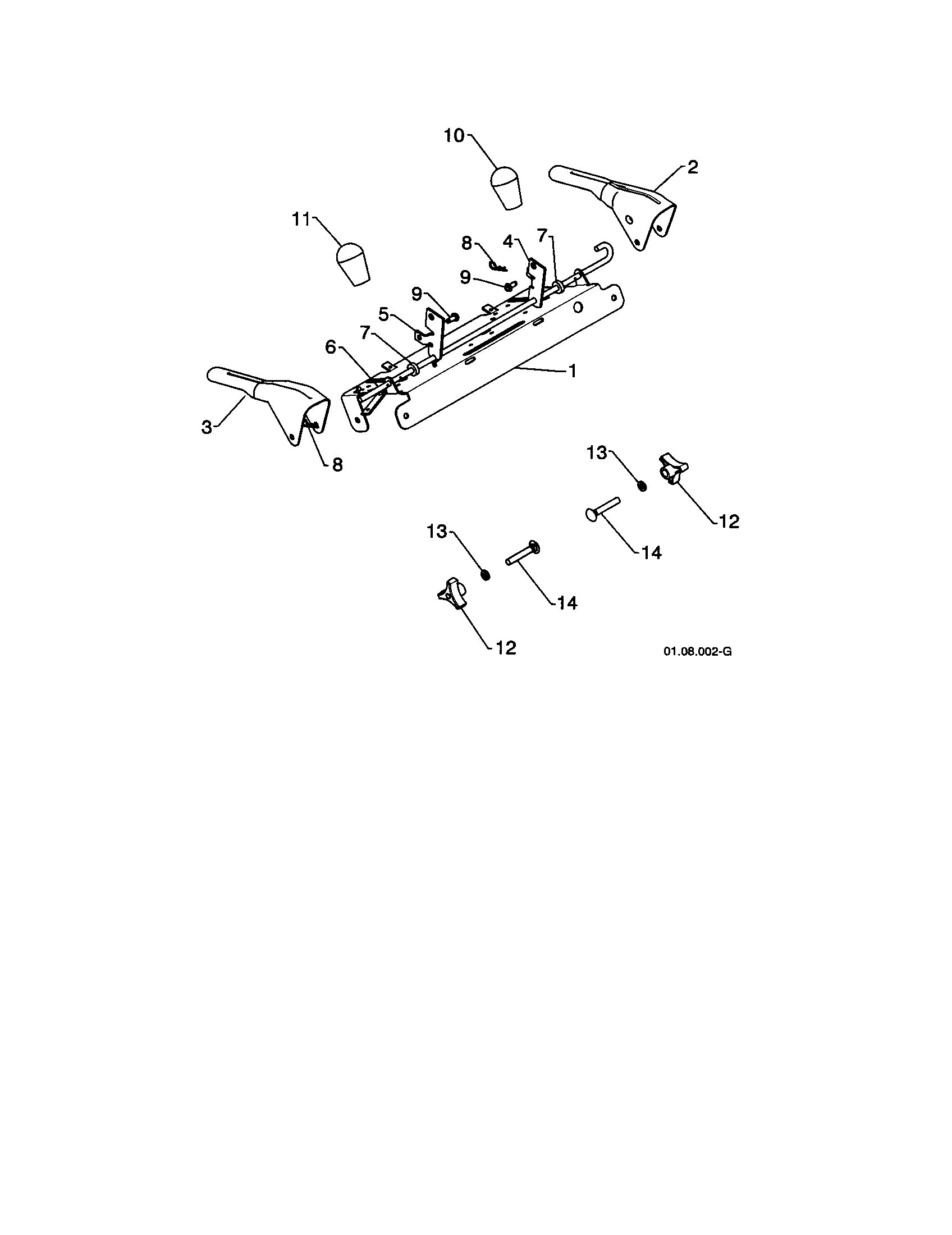 Control lever/traction rod
