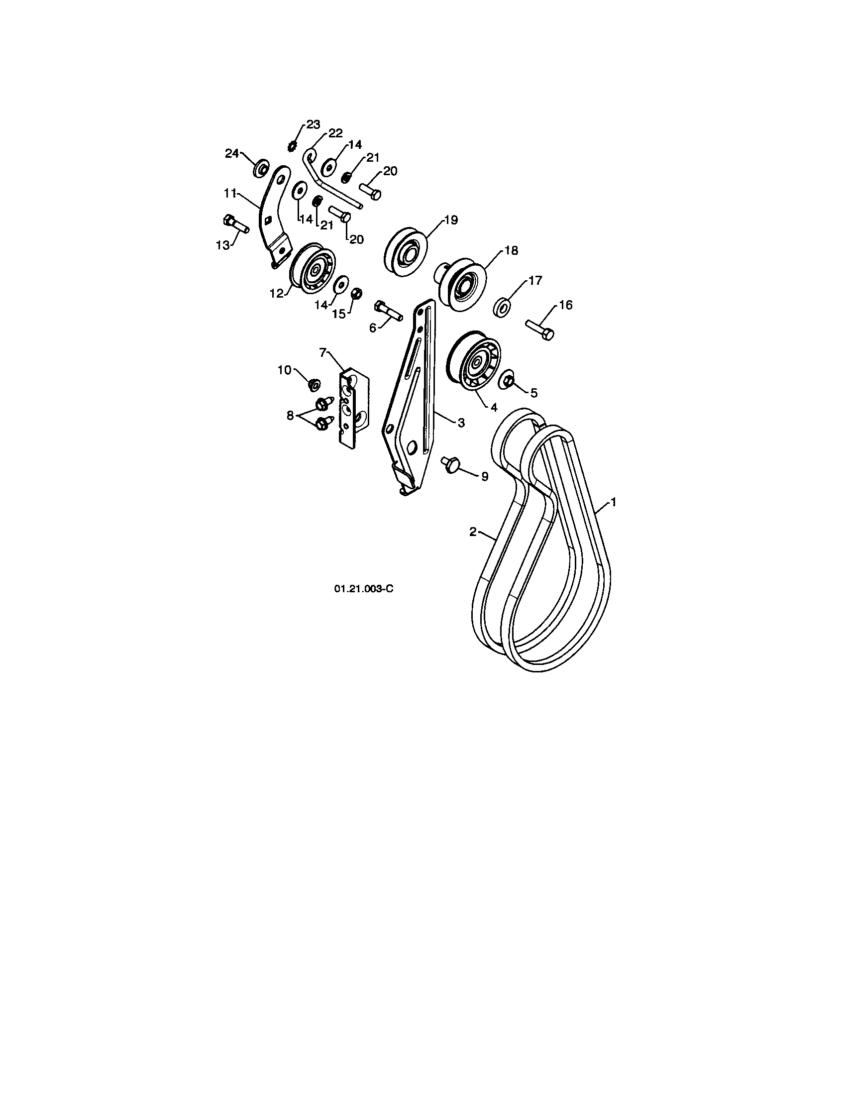 Chassis/engine/pulleys