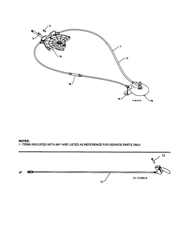 Lever/cable rotator/steer cable