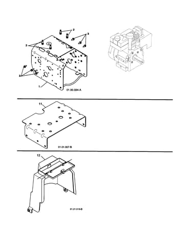 Chassis/engine/pulleys