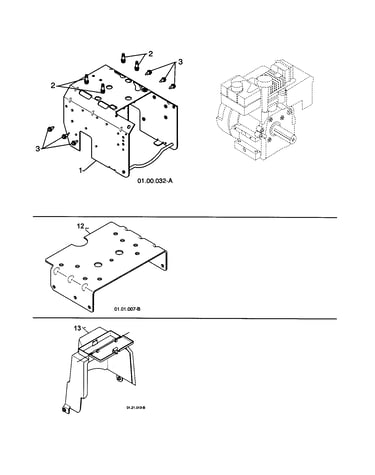 Chassis/engine/pulleys