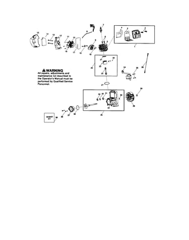 Muffler/cylinder/crankcase