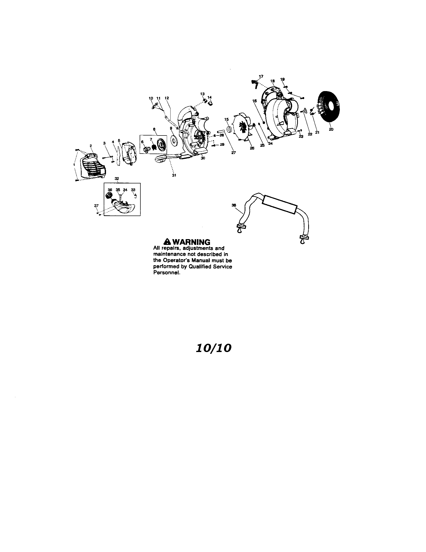 Scroll/handle/fuel tank