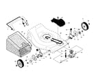 Poulan 96142008700 drive control/gear case/wheels diagram