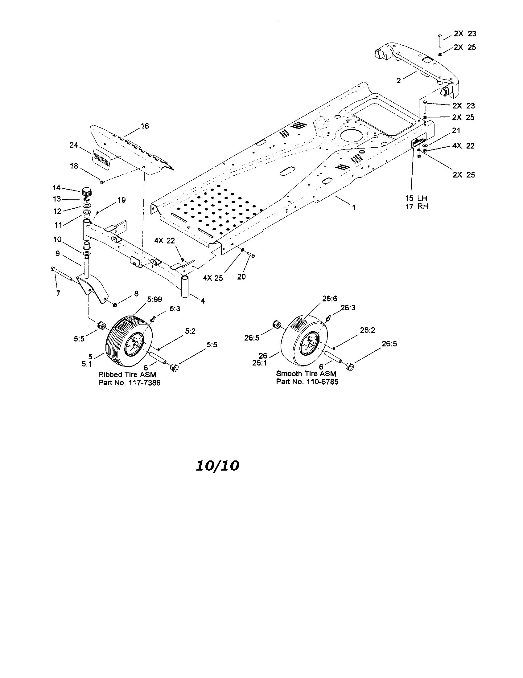 Frame & caster wheel
