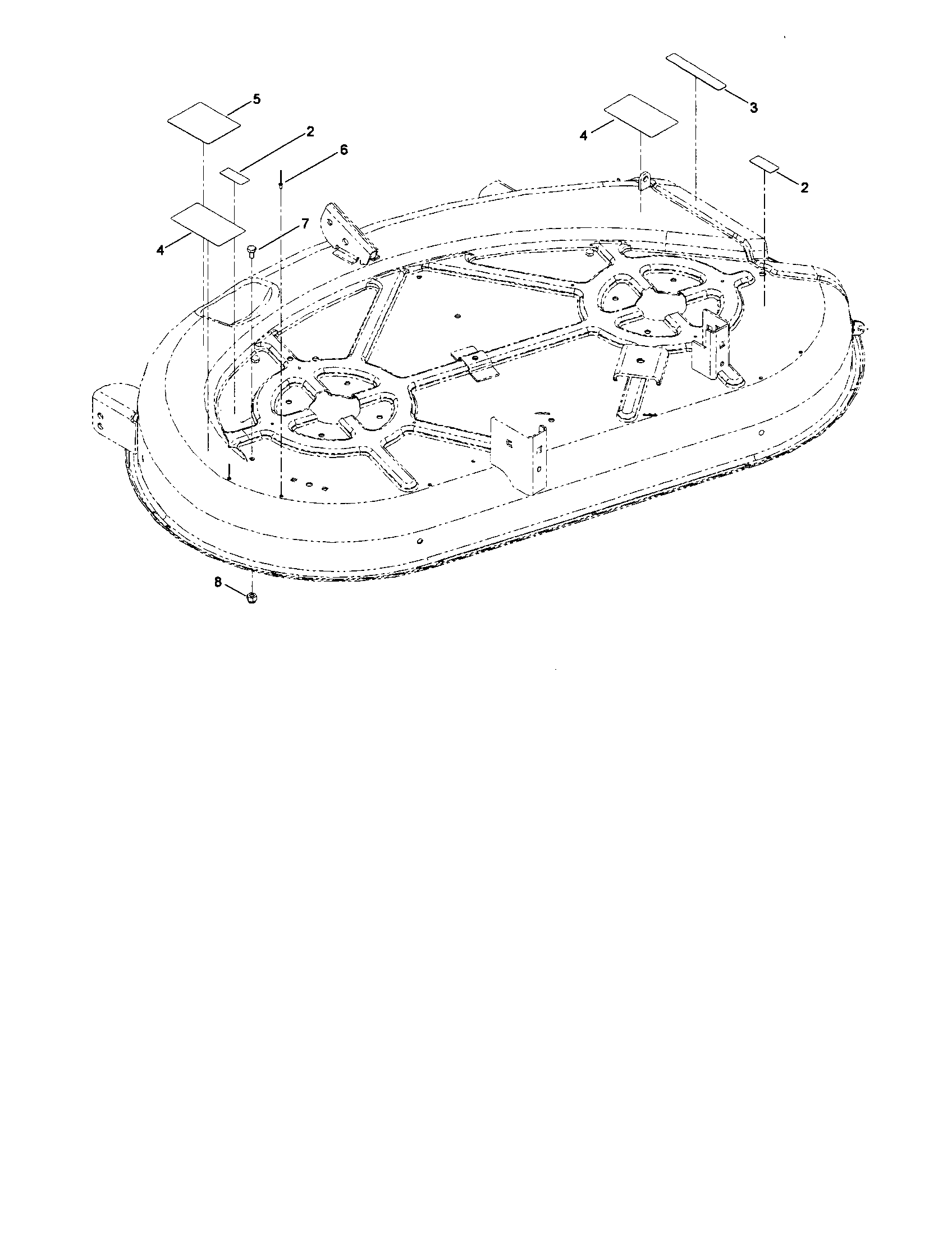 42" deck assembly