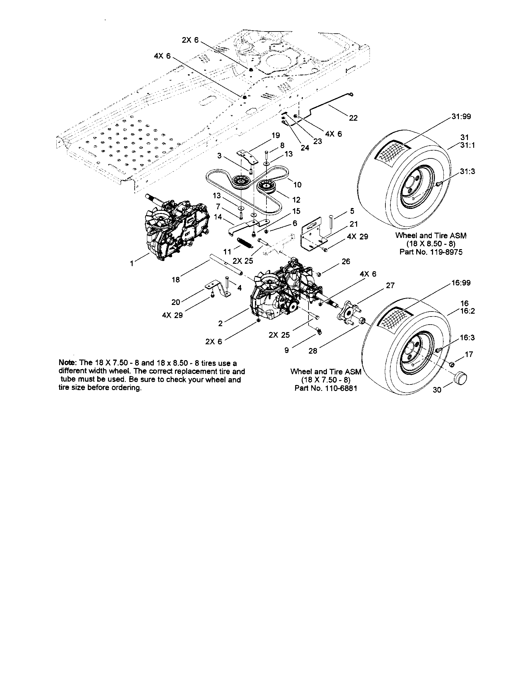 Hydro traction drive assembly