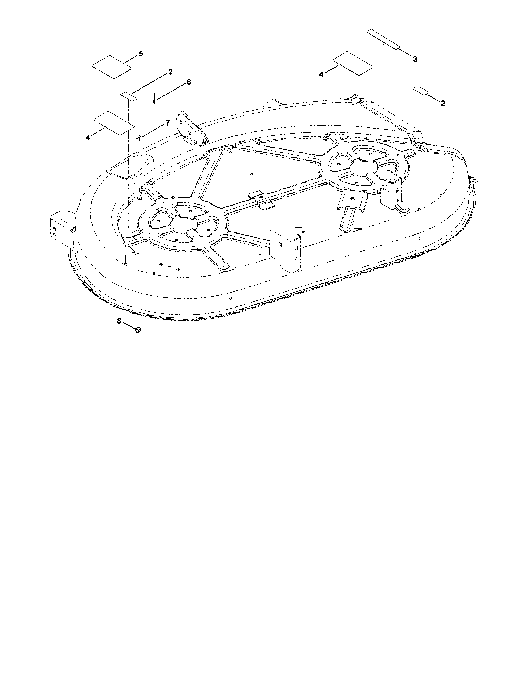 42" deck assembly