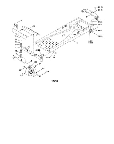 Frame & caster wheel assembly