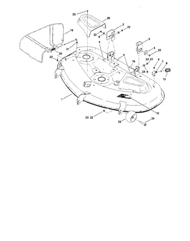 50" deck assembly