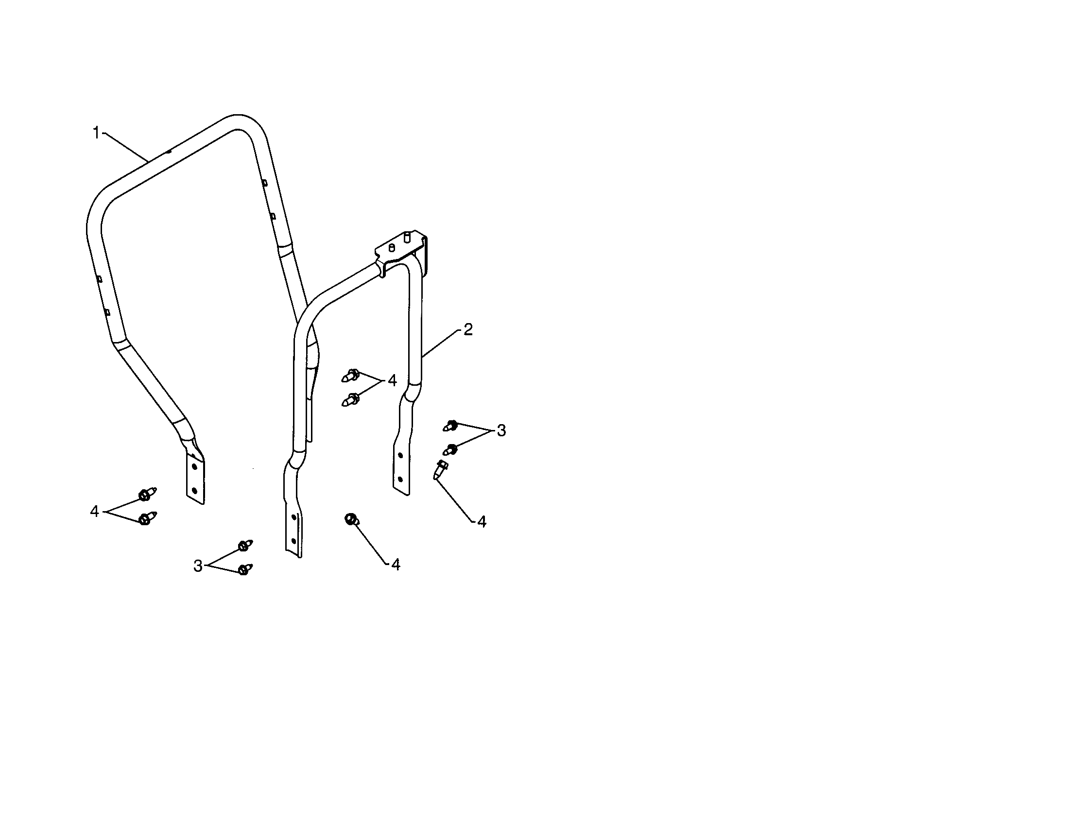 Lower handle/pivot support weldment