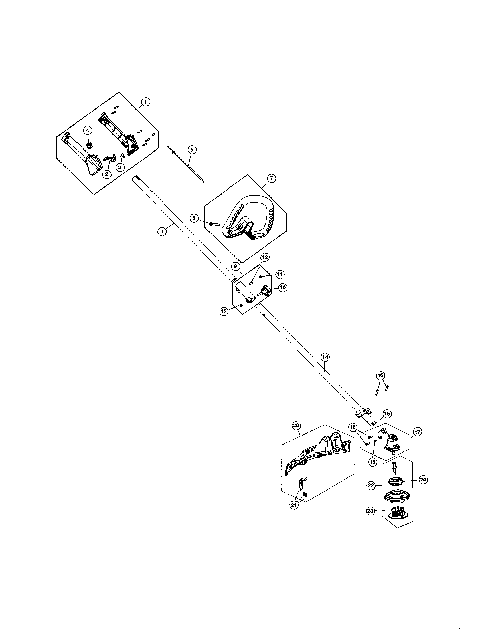 Shaft/handle/shield