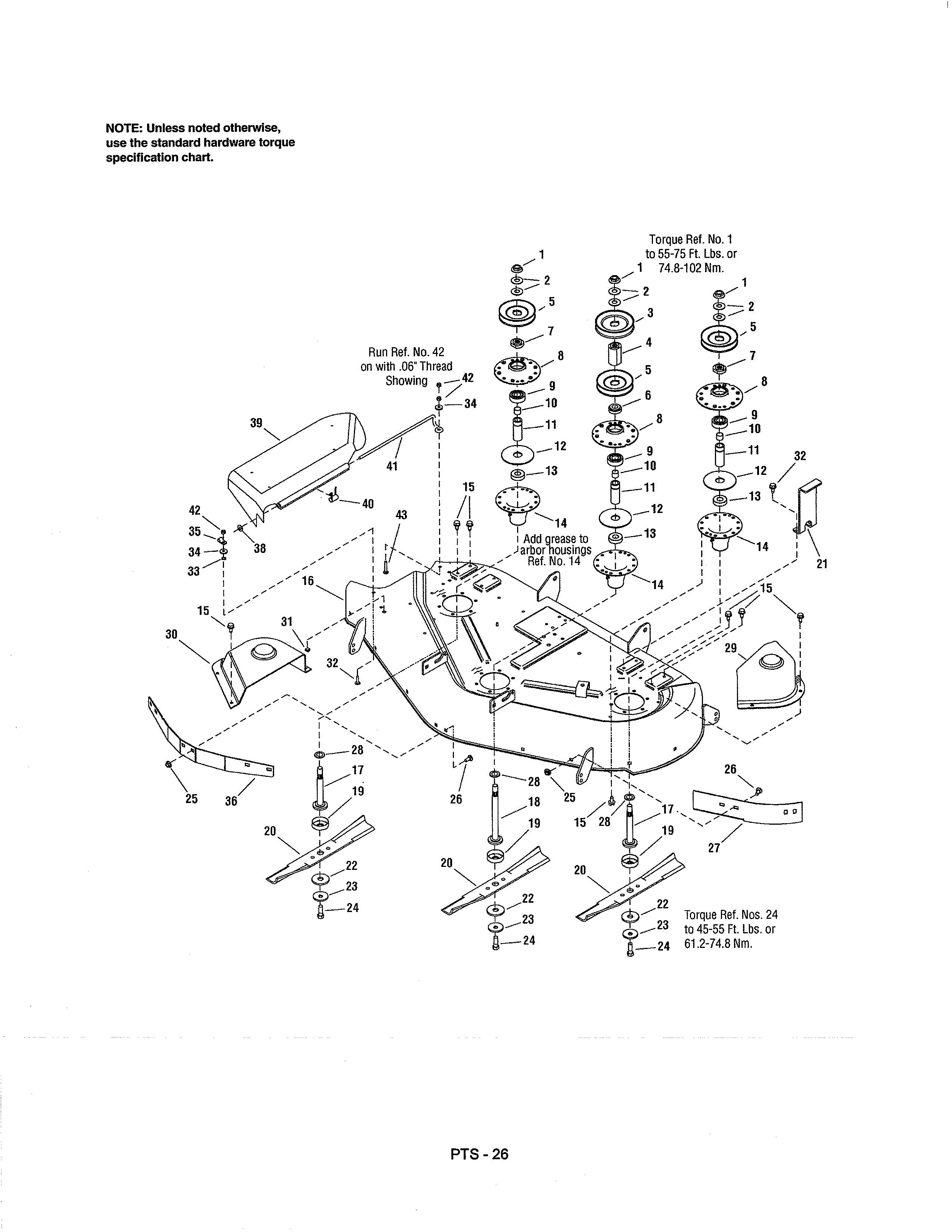 50" DECK-HOUSING/ARBOR