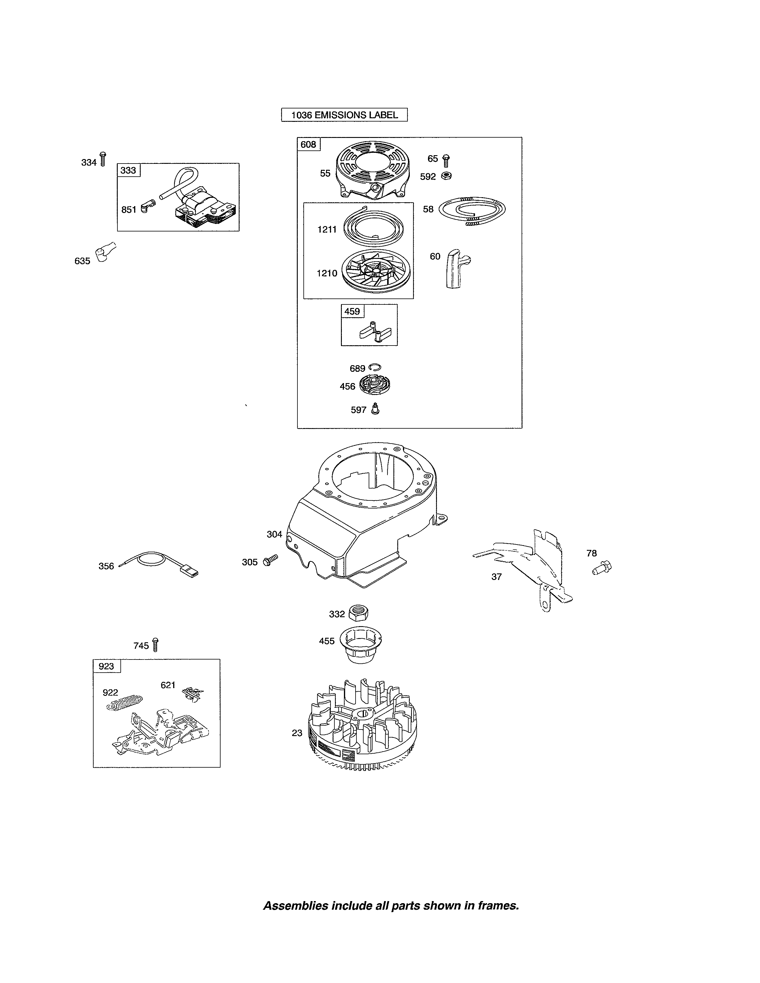 BLOWER HOUSING/REWIND STARTER