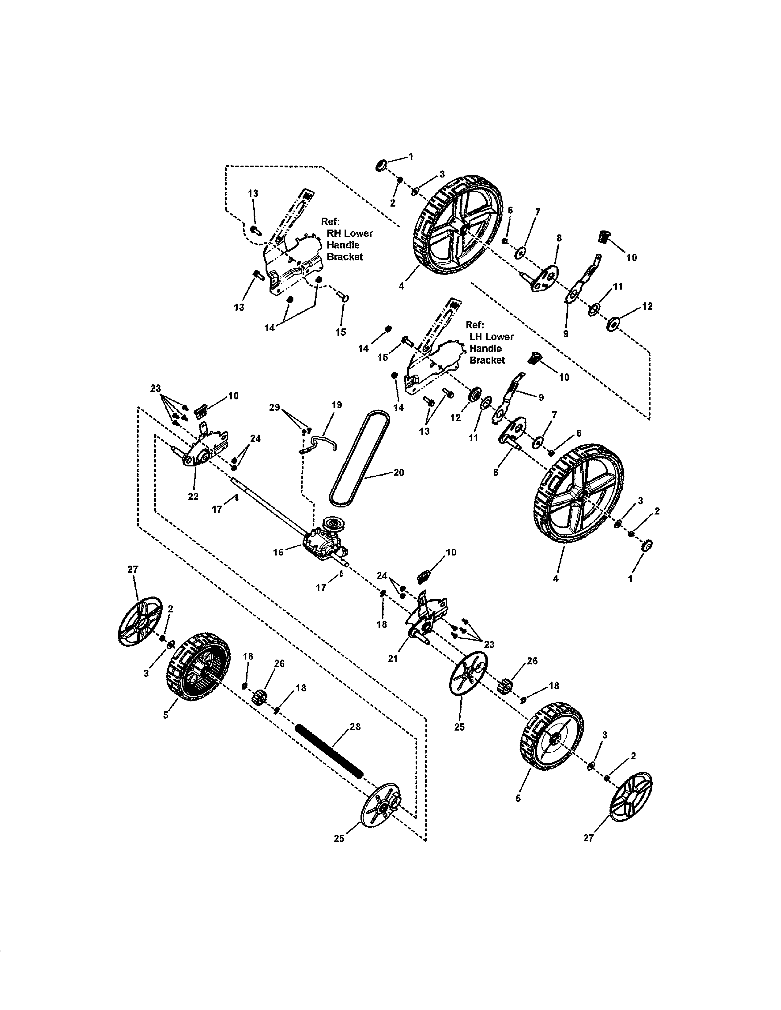 Transmission/wheels