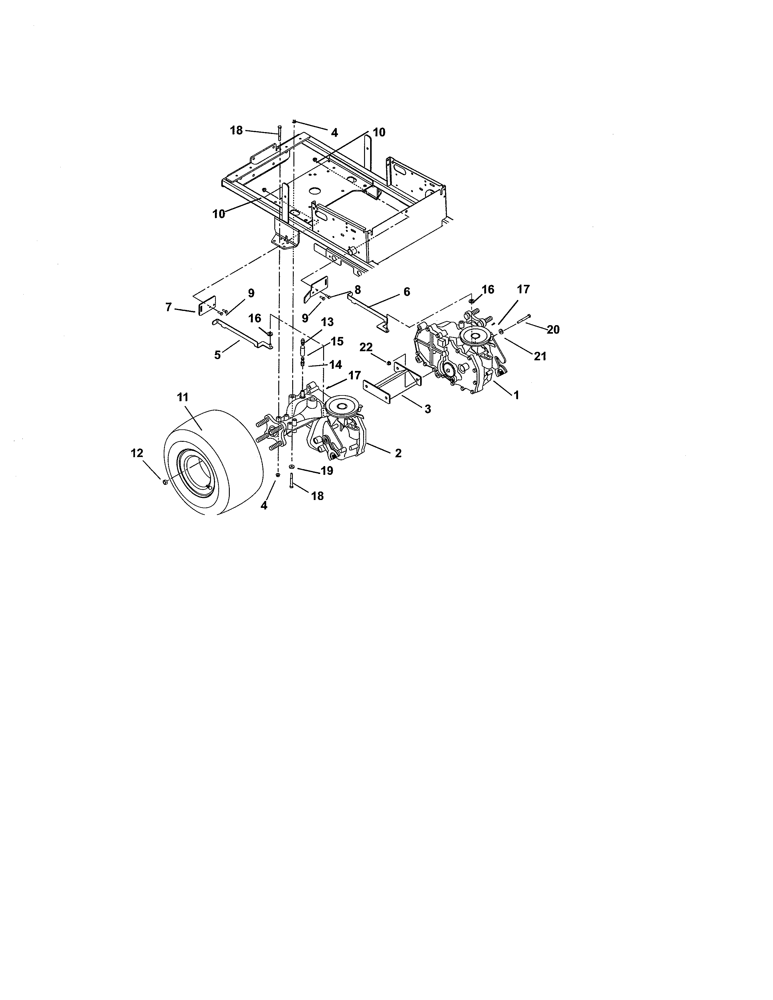 TRANSAXLE/DUMP VALVES/REAR WHEELS