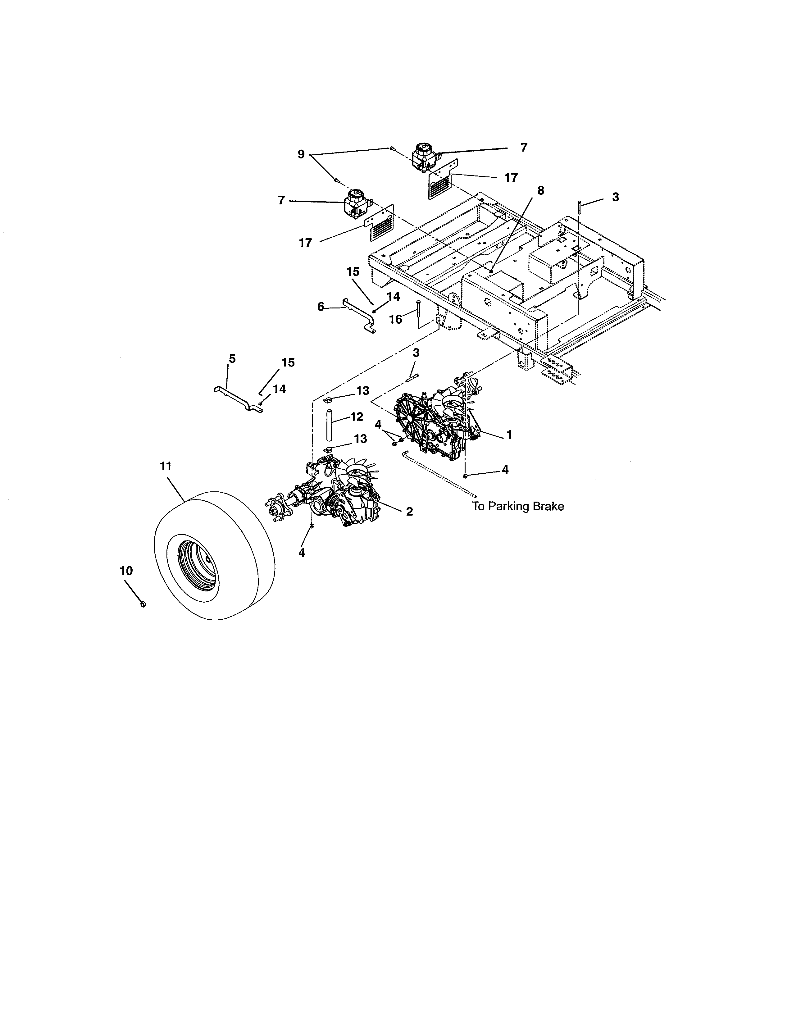 Transaxle/dump valves/rear wheels