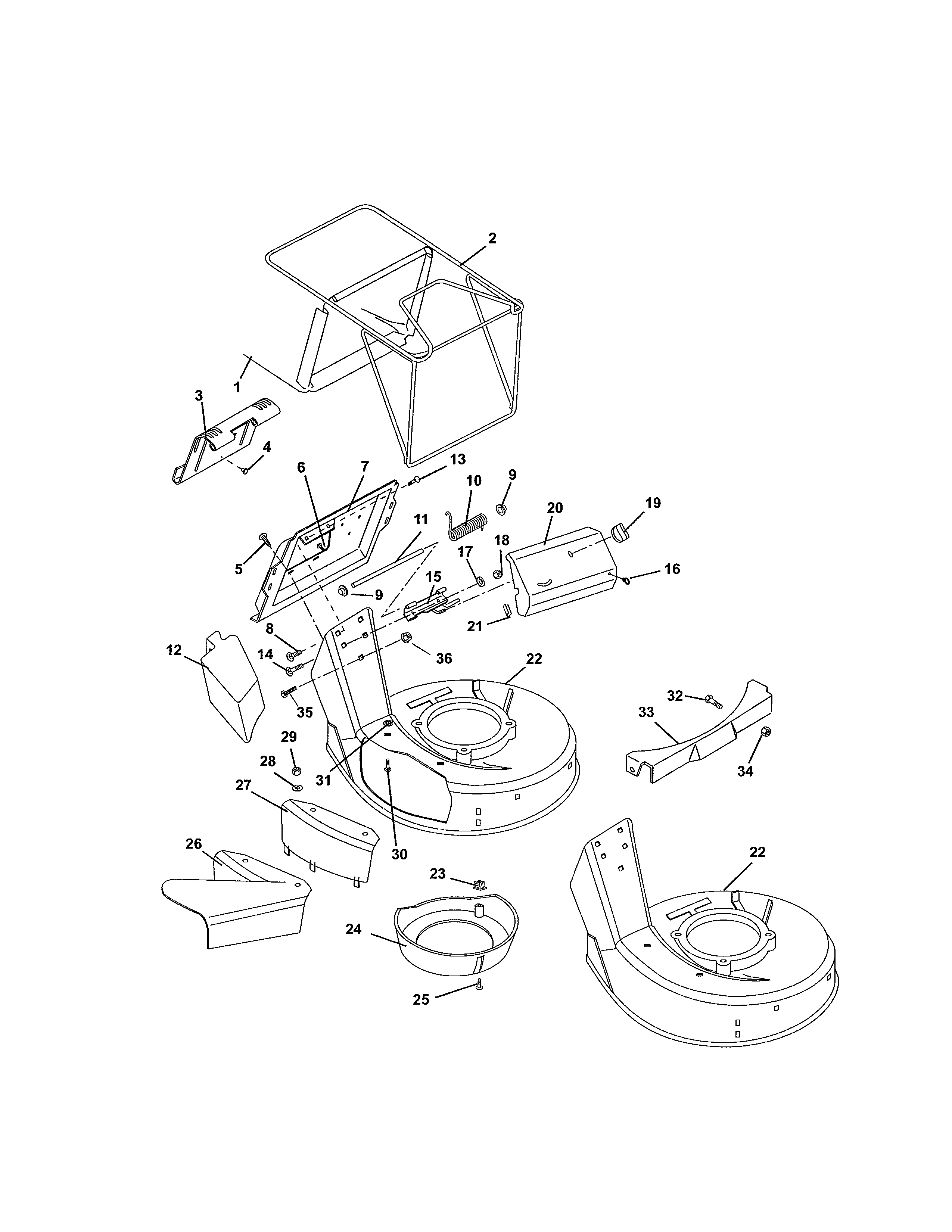 Mower pan/bag